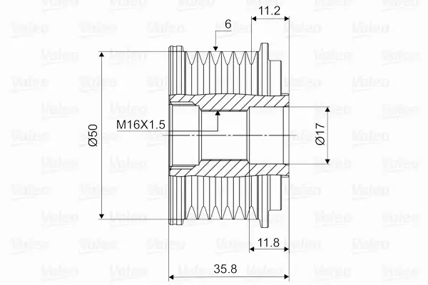 VALEO KOŁO PASOWE ALTERNATORA 588019 