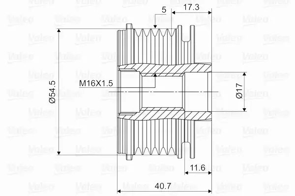 VALEO KOŁO PASOWE ALTERNATORA 588026 