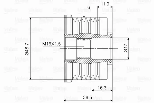 VALEO KOŁO PASOWE ALTERNATORA 588029 