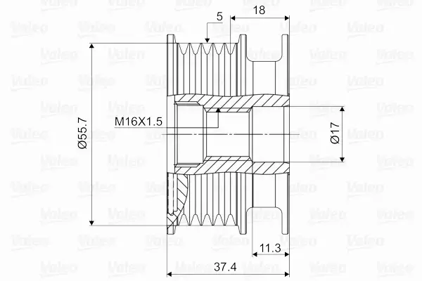 VALEO KOŁO PASOWE ALTERNATORA 588034 