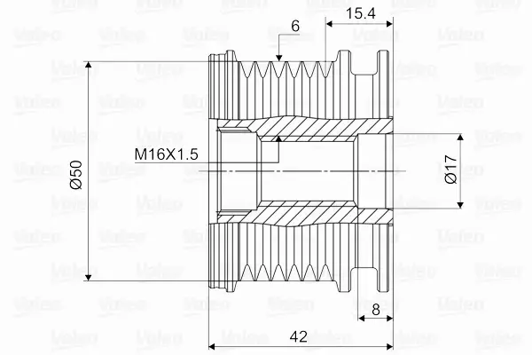 VALEO KOŁO PASOWE ALTERNATORA 588039 