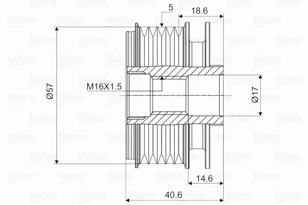 VALEO KOŁO PASOWE ALTERNATORA 588043 