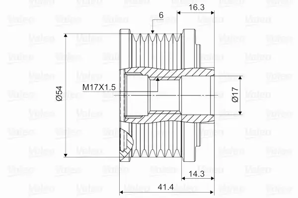 VALEO KOŁO PASOWE ALTERNATORA 588045 