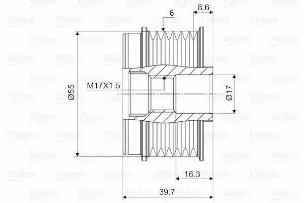 VALEO SPRZĘGŁO ALTERNATORA 588058 