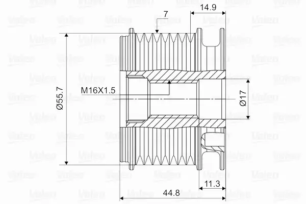 VALEO KOŁO PASOWE ALTERNATORA 588060 