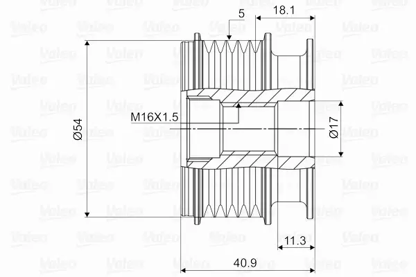 VALEO KOŁO PASOWE ALTERNATORA 588064 