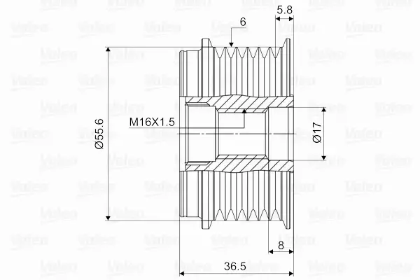 VALEO KOŁO PASOWE ALTERNATORA 588068 