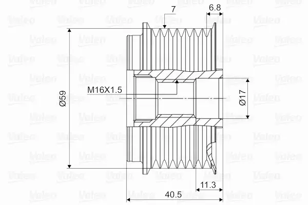 VALEO KOŁO PASOWE ALTERNATORA 588079 