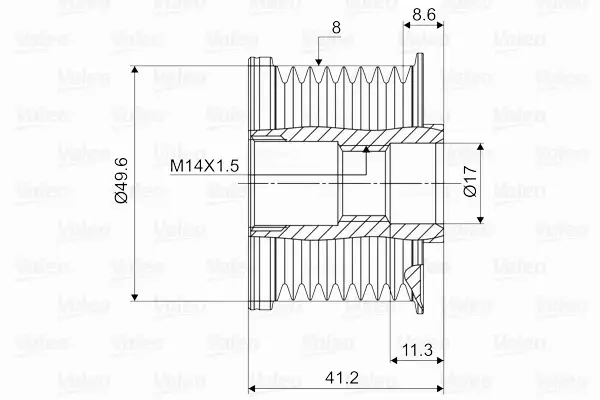 VALEO SPRZĘGŁO ALTERNATORA 588101 