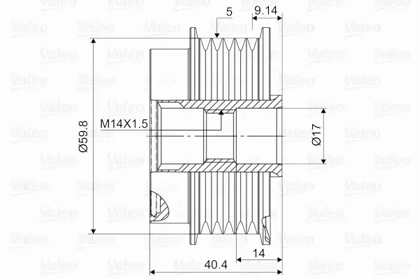 VALEO SPRZĘGŁO ALTERNATORA 588115 