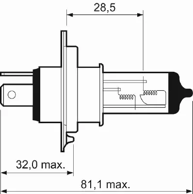 VALEO ŻARÓWKA H4 12V 60/55W LIFE 