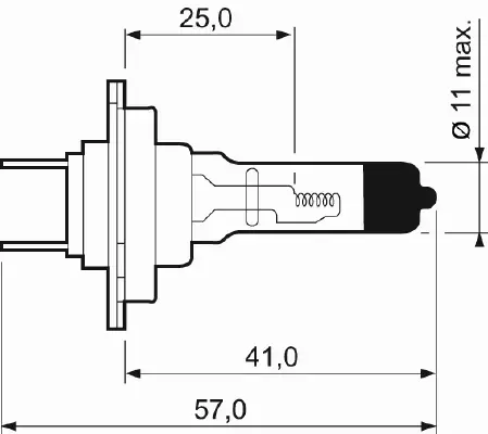 VALEO ŻARÓWKA H7 12V 55W +50% LIGHT PX26D 