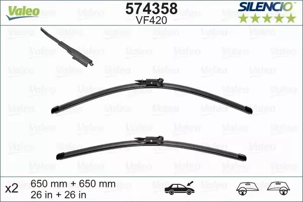 VALEO WYCIERACZKI SILENCIO VF420 SEAT LEON II 05- 