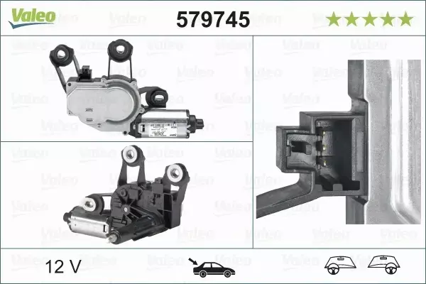 VALEO SILNIK WYCIERACZKI TYŁ LR FREELANDER 2 II 