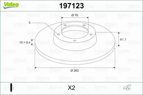 VALEO TARCZA HAMULCOWA 197123 