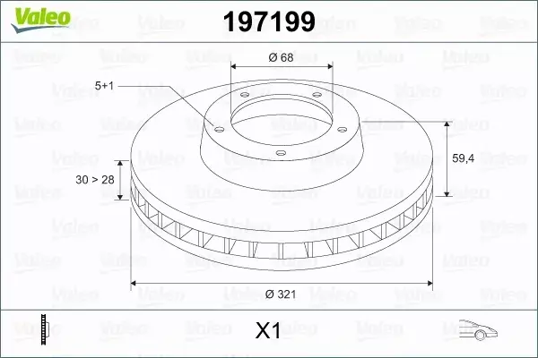 VALEO TARCZA HAMULCOWA 197199 