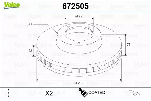 VALEO TARCZA HAMULCOWA 672505 