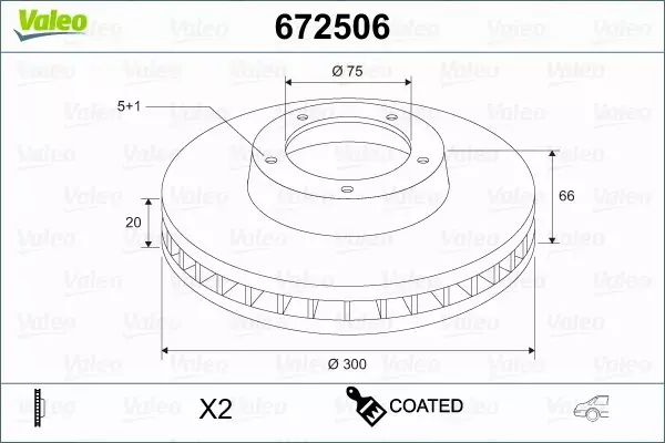 VALEO TARCZA HAMULCOWA 672506 