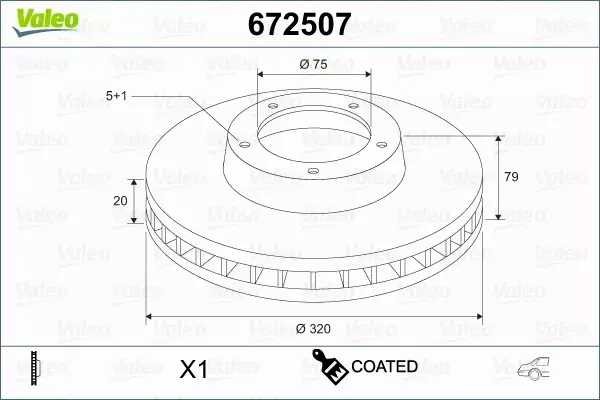 VALEO TARCZA HAMULCOWA 672507 