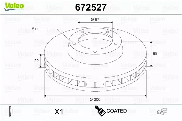 VALEO TARCZA HAMULCOWA 672527 