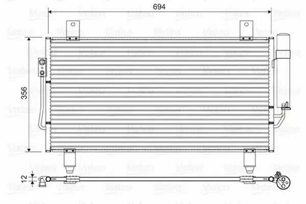 VALEO CHŁODNICA KLIMATYZACJI 822599 