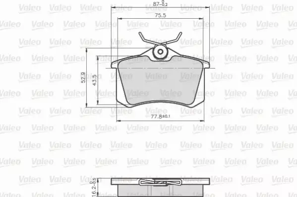 VALEO KLOCKI HAMULCOWE 872960 