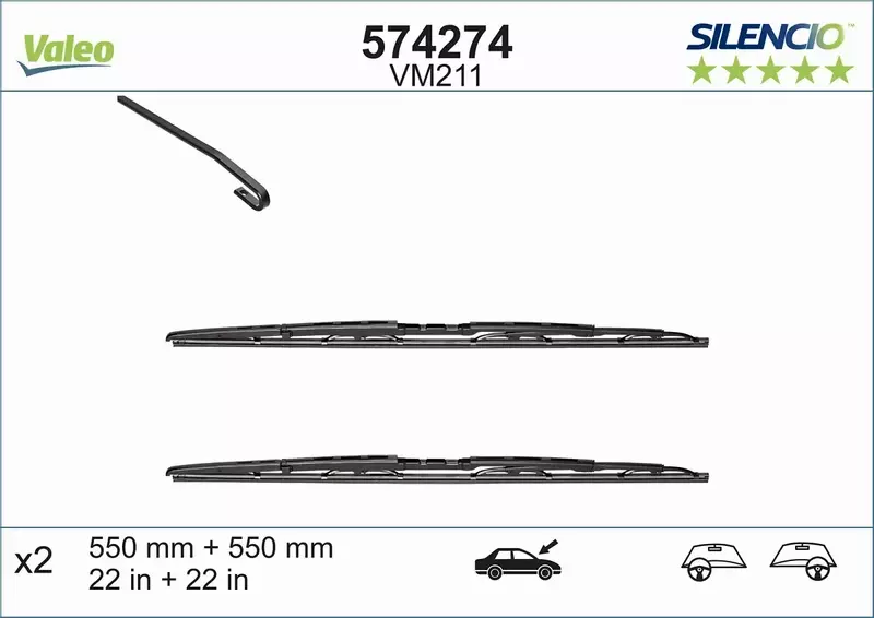 VALEO WYCIERACZKI SILENCIO VM211 Audi A4 B6 01-04 