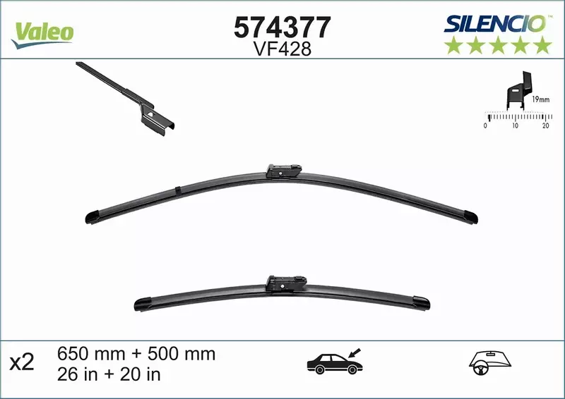 VALEO SILENCIO WYCIERACZKI P+T VOLVO V70 III XC70 