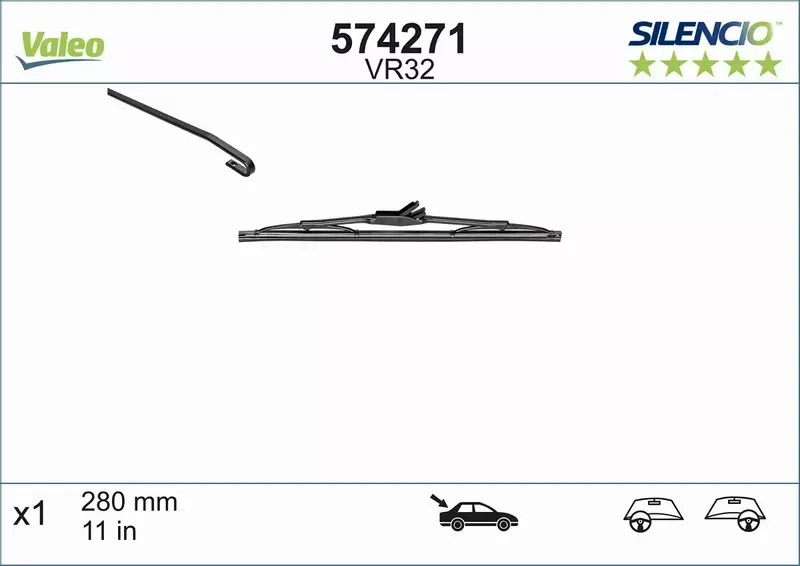 VALEO SILENCIO WYCIERACZKA TYŁ FORD FIESTA V 