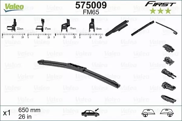 VALEO FIRST WYCIERACZKI VOLVO C70 OD 2006 