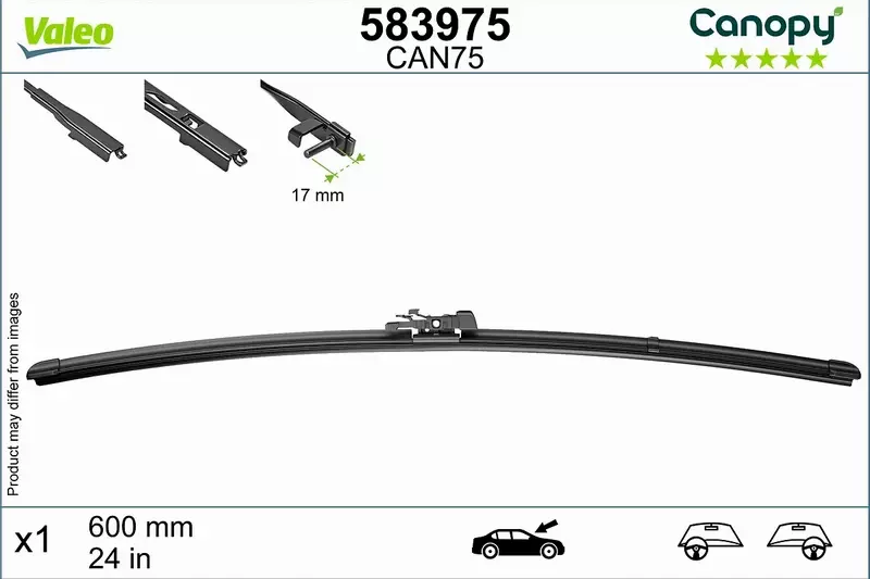 VALEO CANOPY WYCIERACZKI EKO PRZÓD AUDI A3 8P 