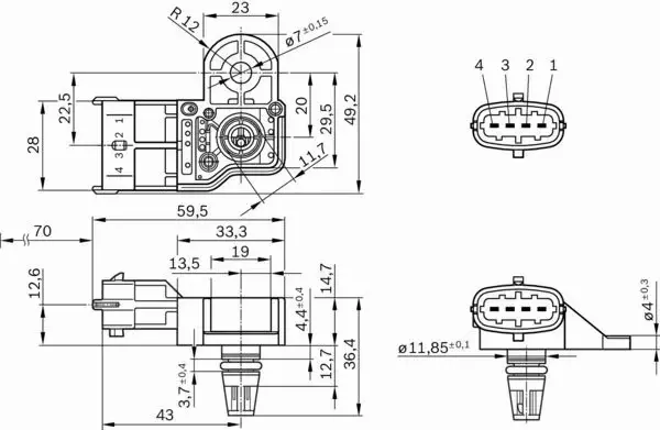 BOSCH CZUJNIK DOŁADOWANIA 0 261 230 245 