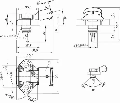 BOSCH CZUJNIK TEMPERATURY 0 261 230 249 