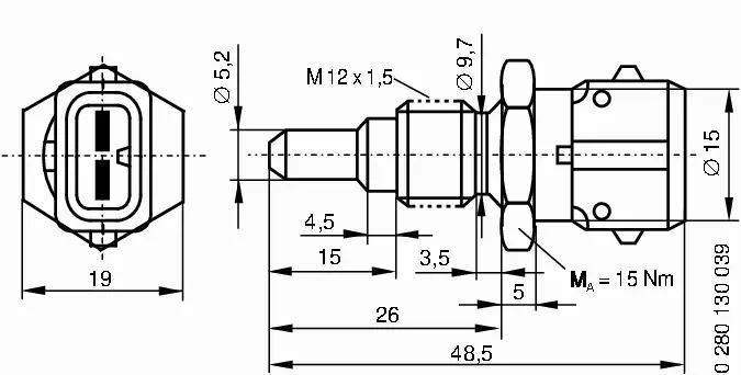 BOSCH CZUJNIK TEMPERATURY 0 280 130 039 