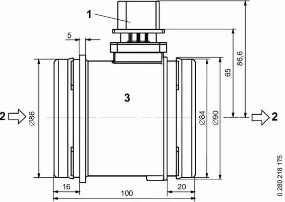 BOSCH PRZEPŁYWOMIERZ POWIETRZA 0 280 218 175 