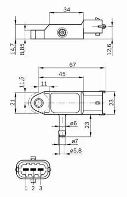 BOSCH CZUJNIK DOŁADOWANIA 0 281 002 593 