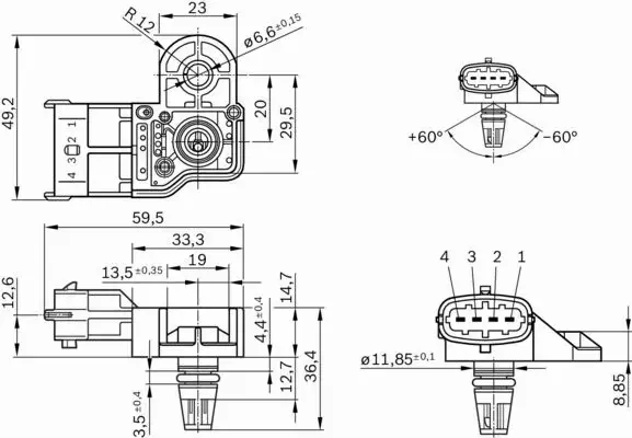 BOSCH CZUJNIK DOŁADOWANIA 0 281 006 051 