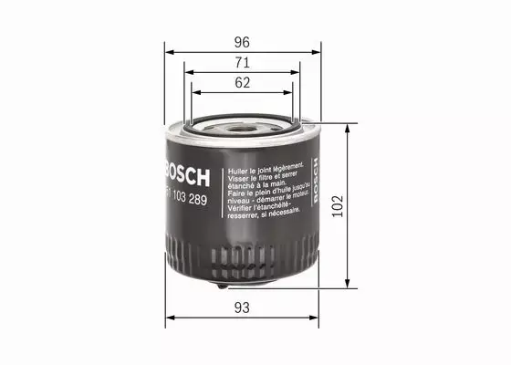 BOSCH FILTR OLEJU 0 451 103 289 