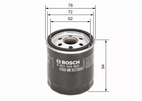 BOSCH FILTR OLEJU 0 451 103 363 