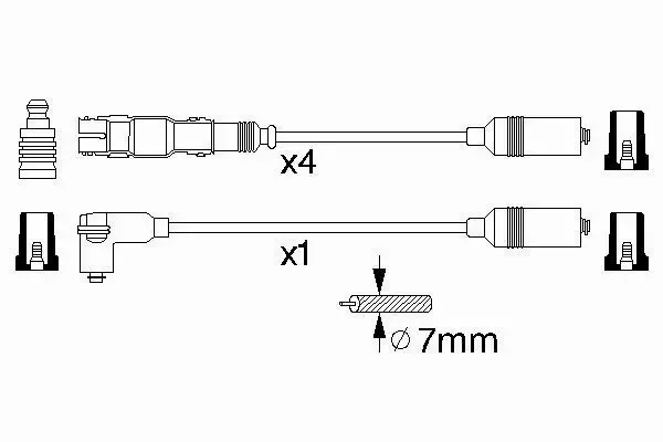 BOSCH PRZEWODY ZAPŁONOWE AUDI A4 B5 1.6 100KM 