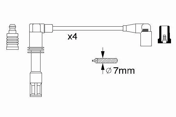 BOSCH PRZEWODY ZAPŁONOWE VW LUPO POLO 9N 1.4 16V 