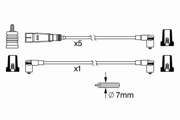 BOSCH PRZEWODY ZAPŁONOWE 0 986 356 340 