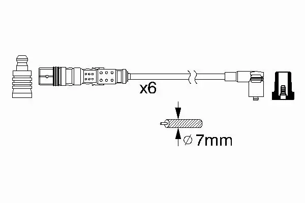 BOSCH PRZEWODY ZAPŁONOWE 0 986 356 347 