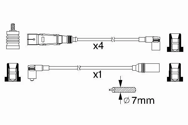 BOSCH PRZEWODY ZAPŁONOWE 0 986 356 355 