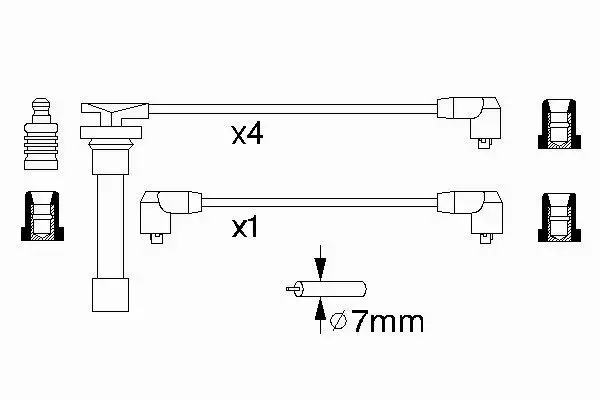 BOSCH PRZEWODY ZAPŁONOWE 0 986 356 703 