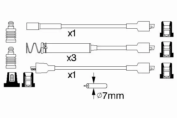 BOSCH PRZEWODY ZAPŁONOWE 0 986 356 722 