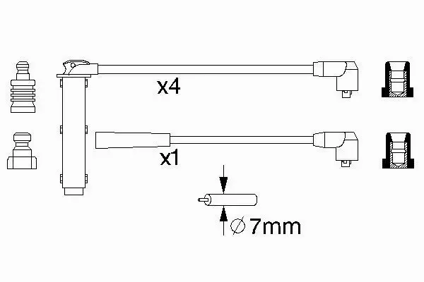 BOSCH PRZEWODY ZAPŁONOWE ROVER 25 400 1.4 1.6 