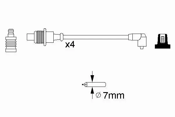 BOSCH PRZEWODY ZAPŁONOWE 0 986 356 767 