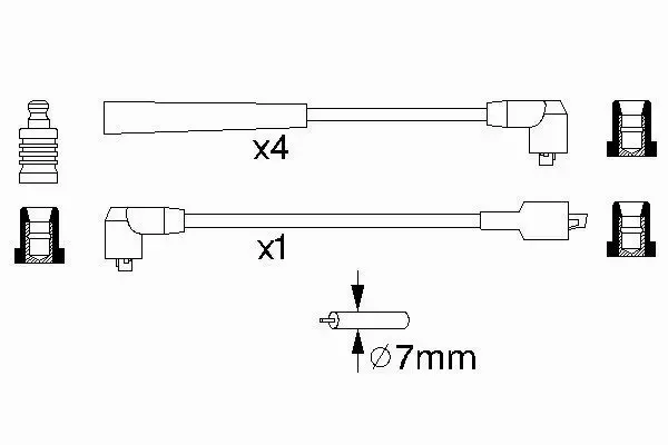 BOSCH PRZEWODY ZAPŁONOWE MAZDA 323 BG 1.3 1.6 16V 