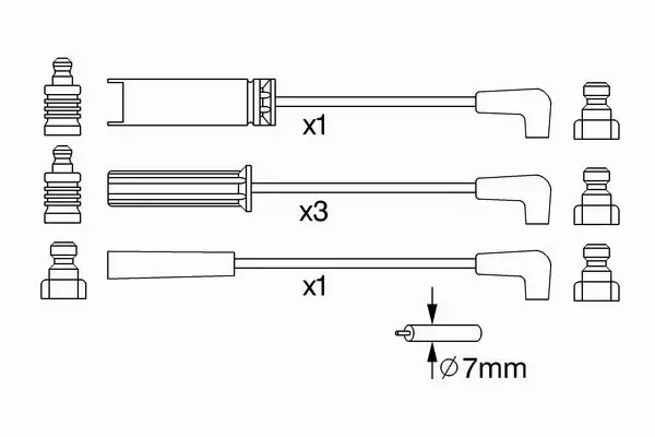 BOSCH PRZEWODY ZAPŁONOWE 0 986 356 972 